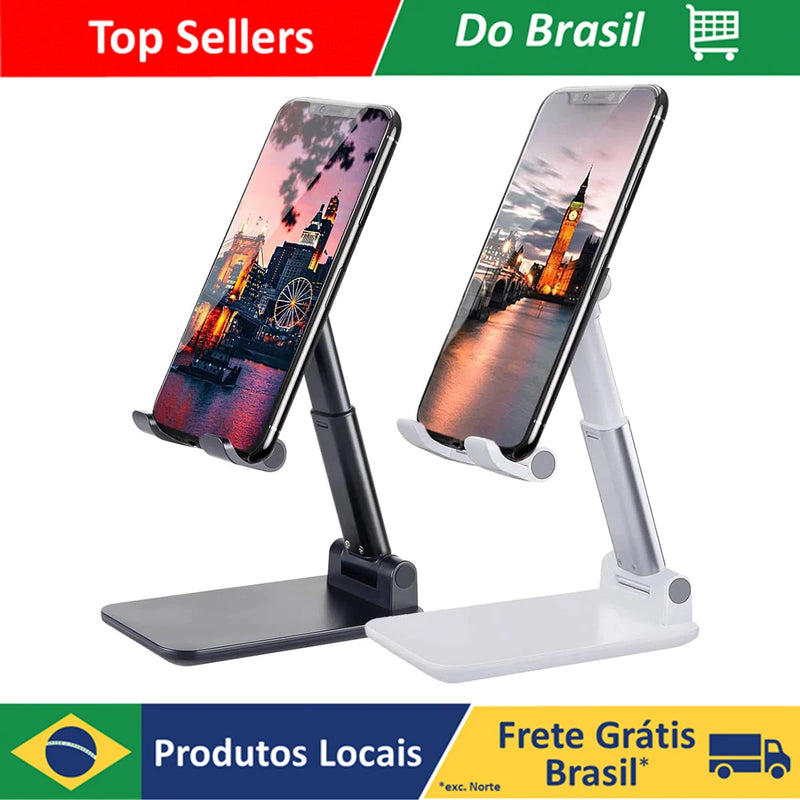 Suporte Para Celular e Tablet -  Dobrável Portátil Ajustável Apoio Mesa